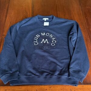 NWT Club Monaco Dark Blue Crewneck Sweater size medium